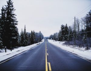 route en hiver au canada